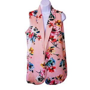 ANOTHER STORY cardigan vest Sz XL FLORAL OFFICE CASUAL BOHO CHIC COQUETTE WOW